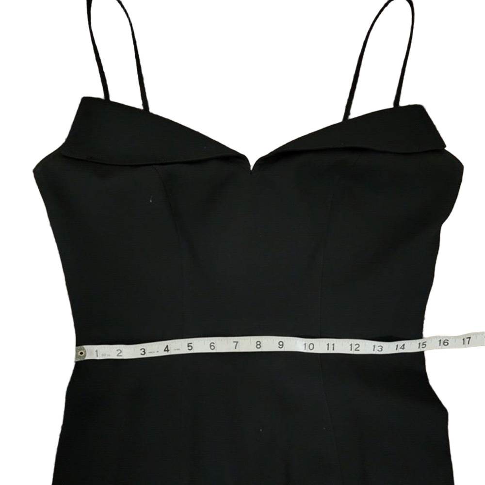 Vintage Thierry Mugler Paris Black Sweetheart Bodycon – Sculptural Couture – M - Picture 10 of 12